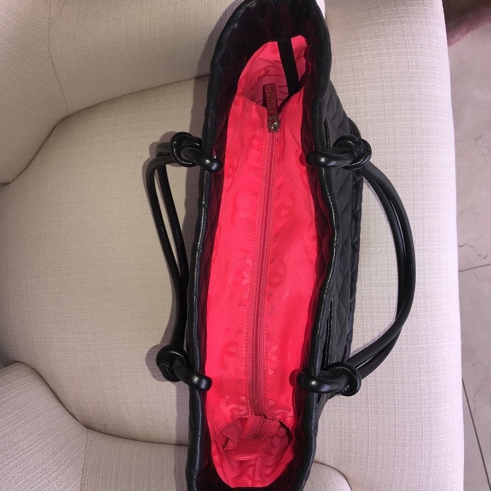 Chanel Ligne Cambon Black Leather Large Tote - Picture 6 of 8